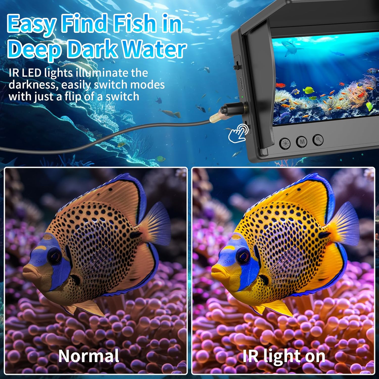 Onderwaterviscamera met 4,3 in - Fish Finder Cable recensie en prijs